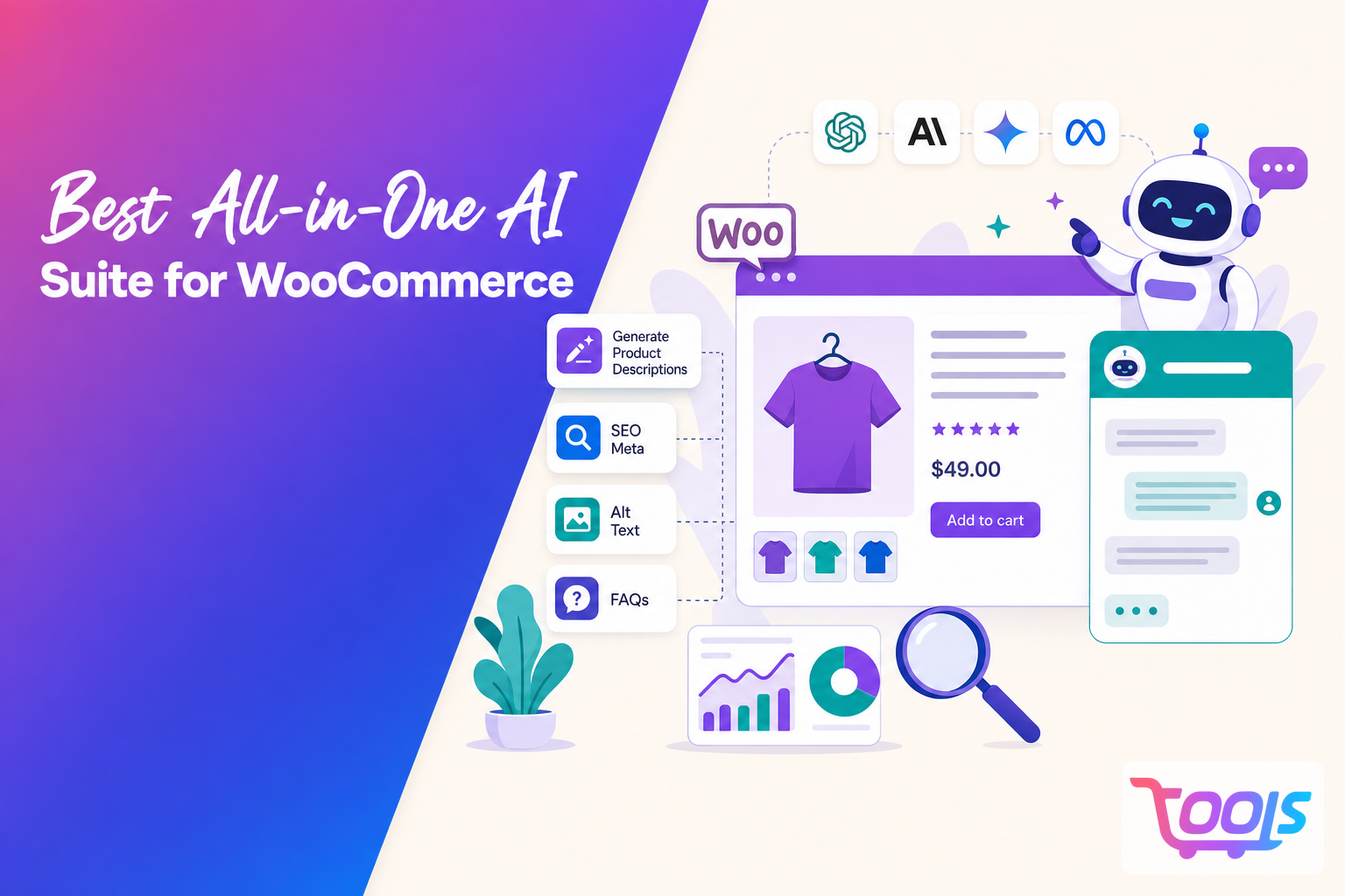 Best All-in-One AI Suite for WooCommerce in 2026: Generate Product Descriptions, SEO Meta, Alt Text, FAQs, and a Store-Aware AI Chatbot with Top AI Models